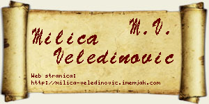 Milica Veledinović vizit kartica